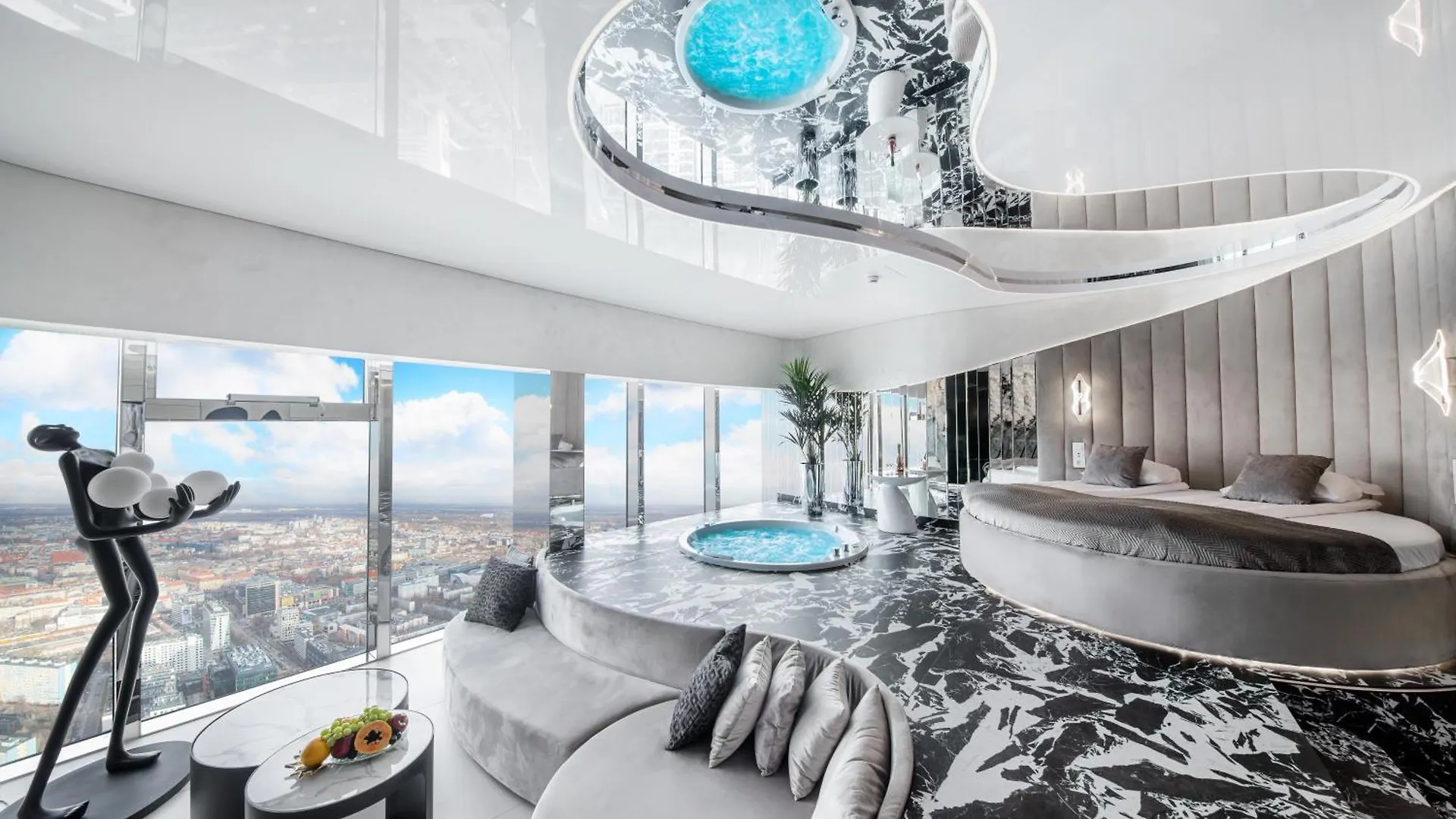 Apartamenty Sky Tower Z Jakuzzi Przy Oknie